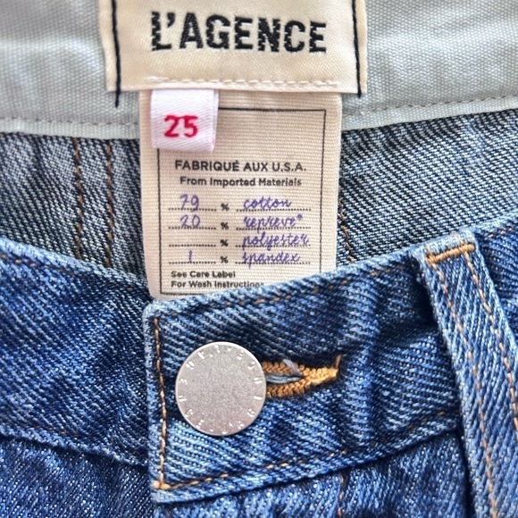 NWOT L’AGENCE *RARE* 1st Prototype Wide Leg Denim Jeans-Size 25 - Picture 10 of 13